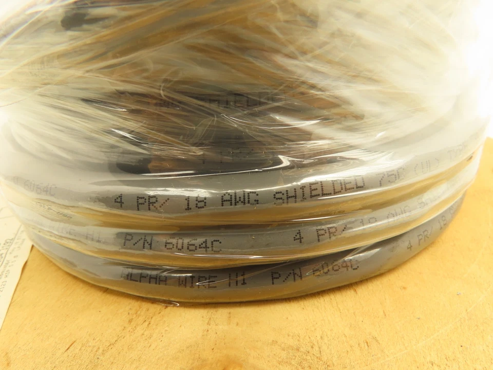 Alpha Wire 6064C SL005 Multi Conductor Cable 4/PR 18 AWG Shielded 8 Con 100' ft - Image 4 of 4