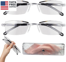 2 Pcs Auto Focus Glasses Intelligent Zoom Smart Reading Color-Changing anti Blu