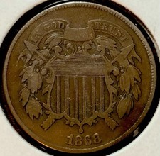 1868 Two Cent Piece 2c