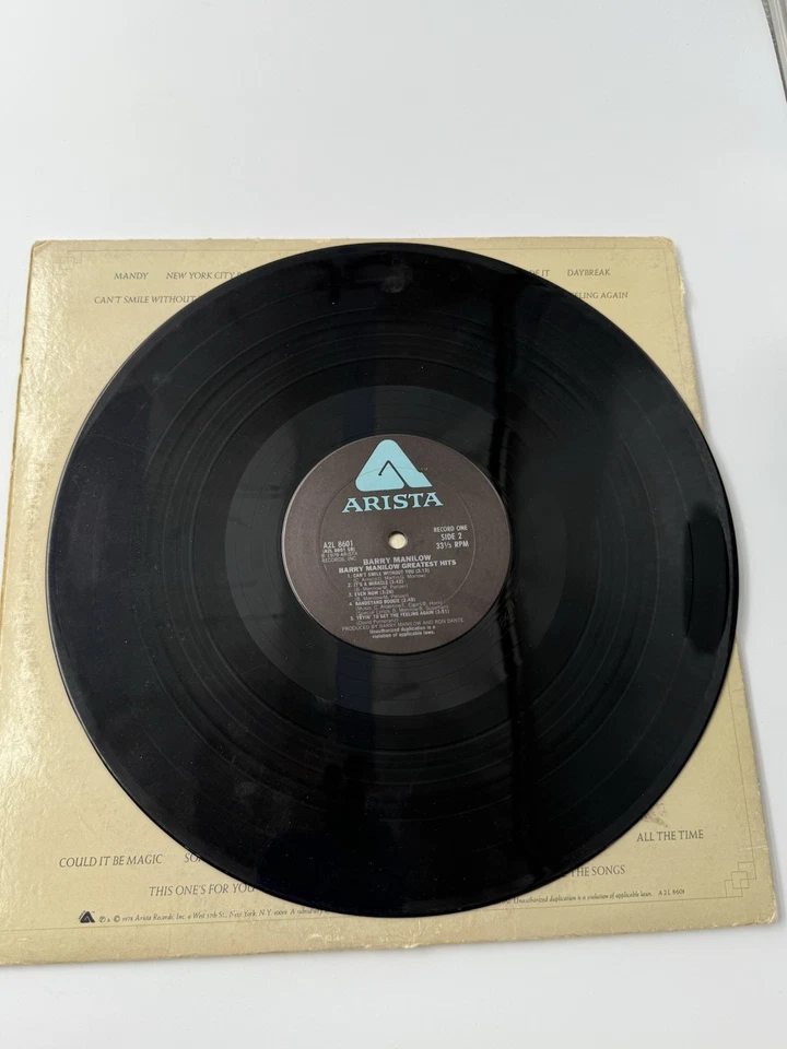 Barry Manilow Greatest Hits 1978 Vinyl Double Records Terre Haute Pressing VG+ - Image 4 of 4