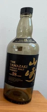 SUNTORY Yamazaki Single Malt Japanese Whisky 18 Years Empty bottle 750ml 日本威士忌山崎