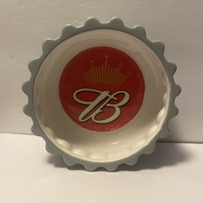 Anheuser Busch Budweiser Ash Tray Ceramic 2005 Scalloped Edge 21743