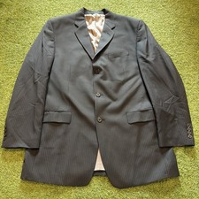 Calvin Klein Men s 42L Black Pinstripe Sport Coat Blazer Jacket