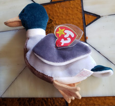 Ty Beanie Baby - JAKE the Mallard Drake Duck 1997 5 inch - MWMT's Animal Toy