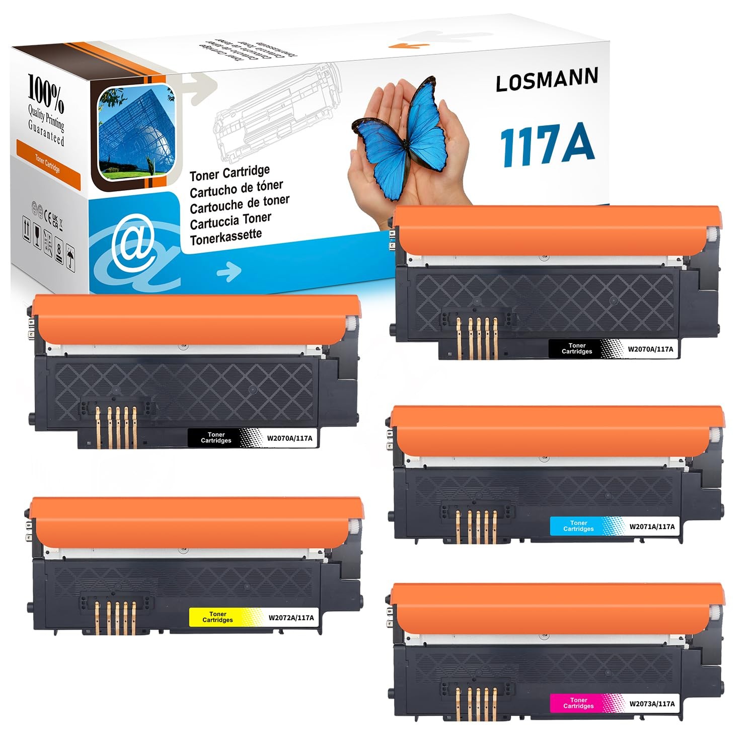 Toner HP 117A avec puce pour des impressions textuelles nettes et graphiques précis