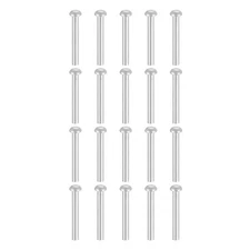 50Pcs Brazier Head Rivets, M4 x 30mm Aluminum Solid Rivets, Silver Tone