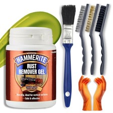 Rust Remover for Metal Bundle with 100ml Hammerite Rust Remover Gel Wire Brush