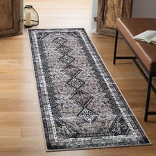 Machine Washable Area Rugs with Non-Slip Backing, Ideal for Hallway, Living R...
