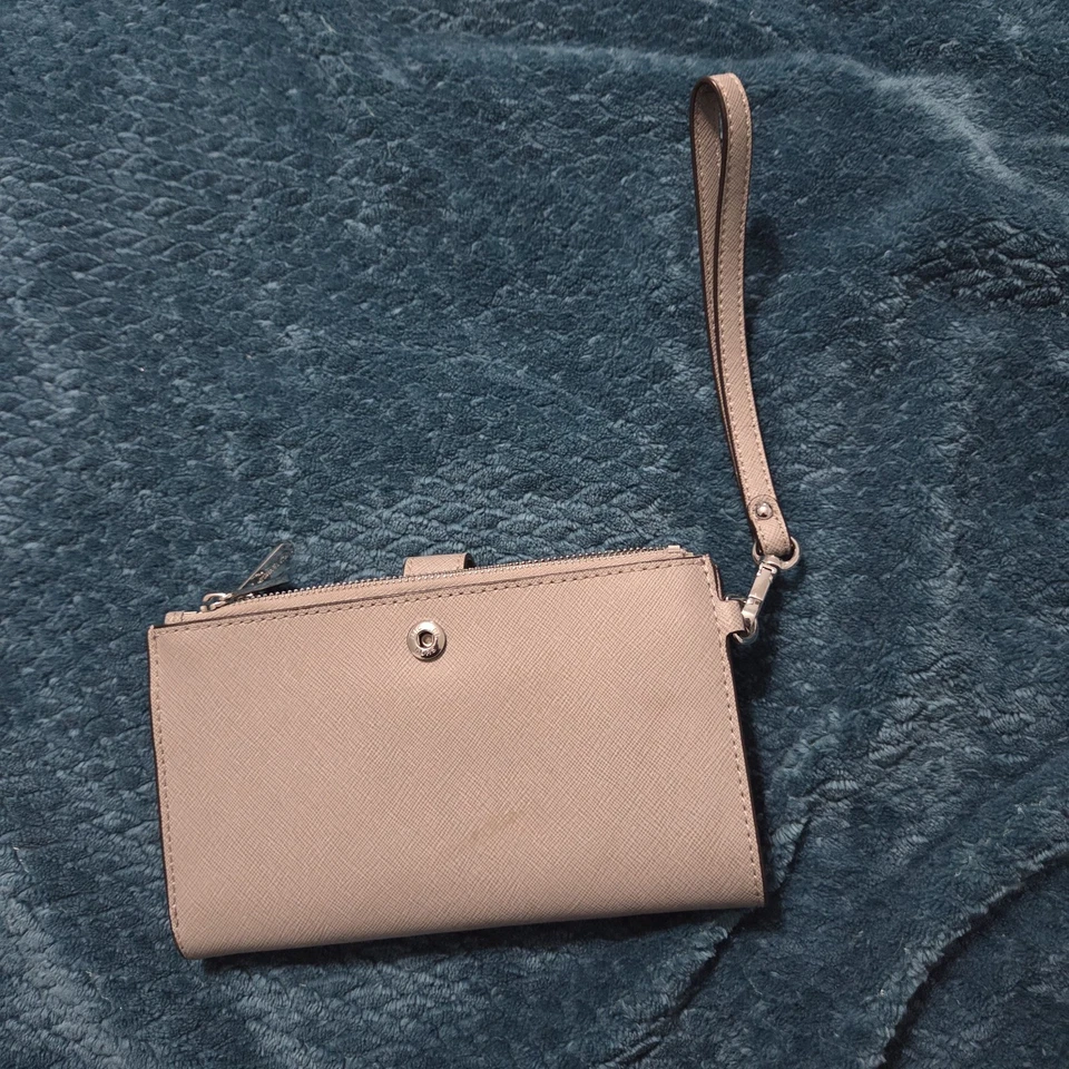 MICHAEL KORS JET SET VIAJE DOBLE CREMALLERA BILLETERA TELÉFONO ESTUCHE MUÑECA MK Gris Foto 2 de 4