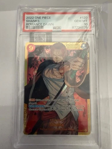 2022 One Piece OP01-120 Shanks SEC PSA 10 Romance Dawn English