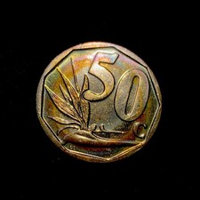 2010 - South Africa 50 Cents Tsonga Legend - Afrika-Dzonga Coin - TONED