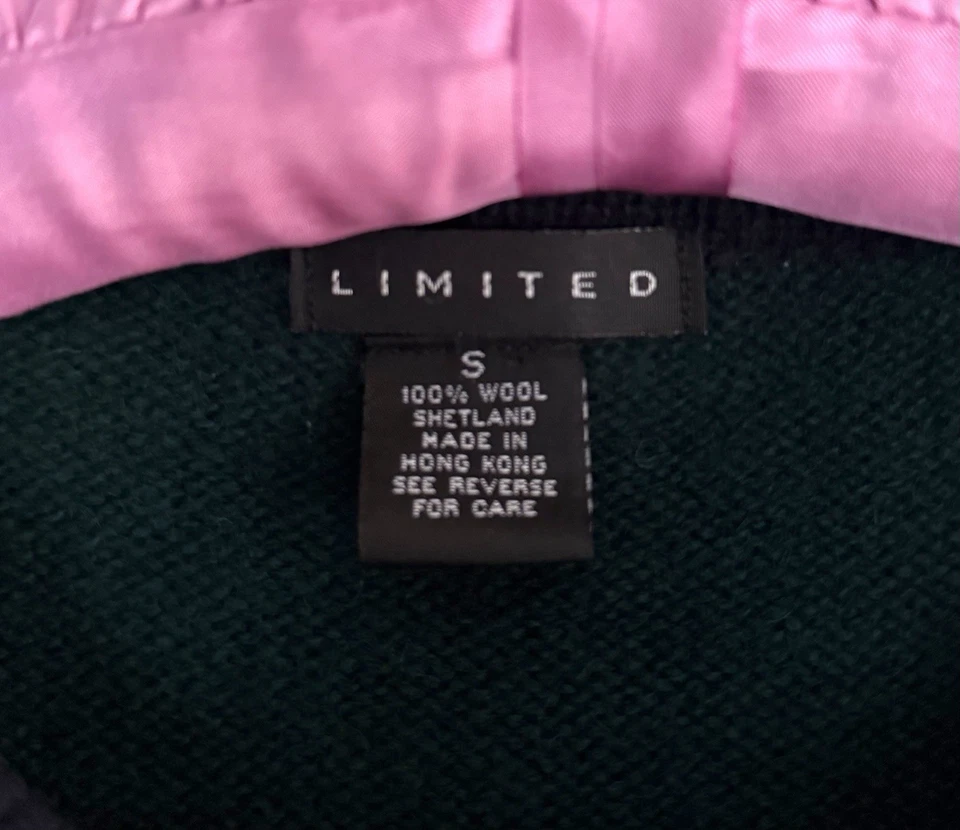 Винтажный ограниченный 100% шерсти кардиган зеленый и синий размер маленький - Изображение 2 из 4