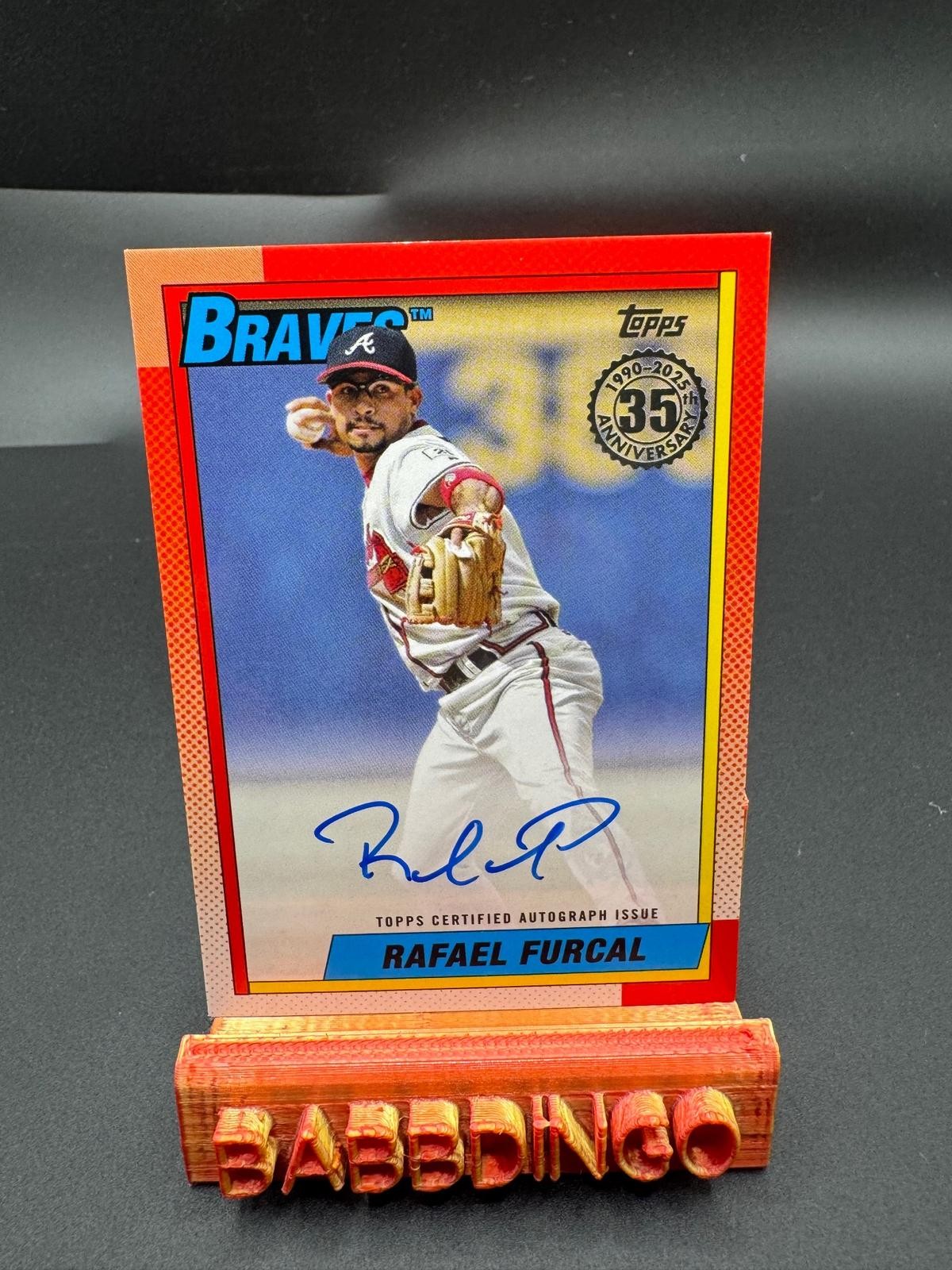 2025 Topps- #90B2-RFU Rafael Furcal 1990 Topps Baseball 35th Anniversary Auto