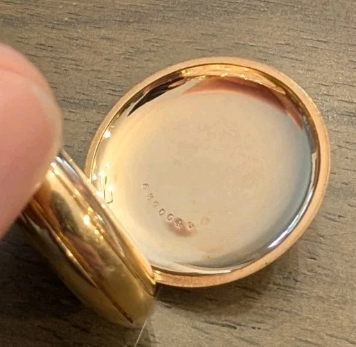 Antique 1908 Hampden 3/0s Molly Stark Hunting Lever Gold Filled Pocket Watch  - Image 2 of 4