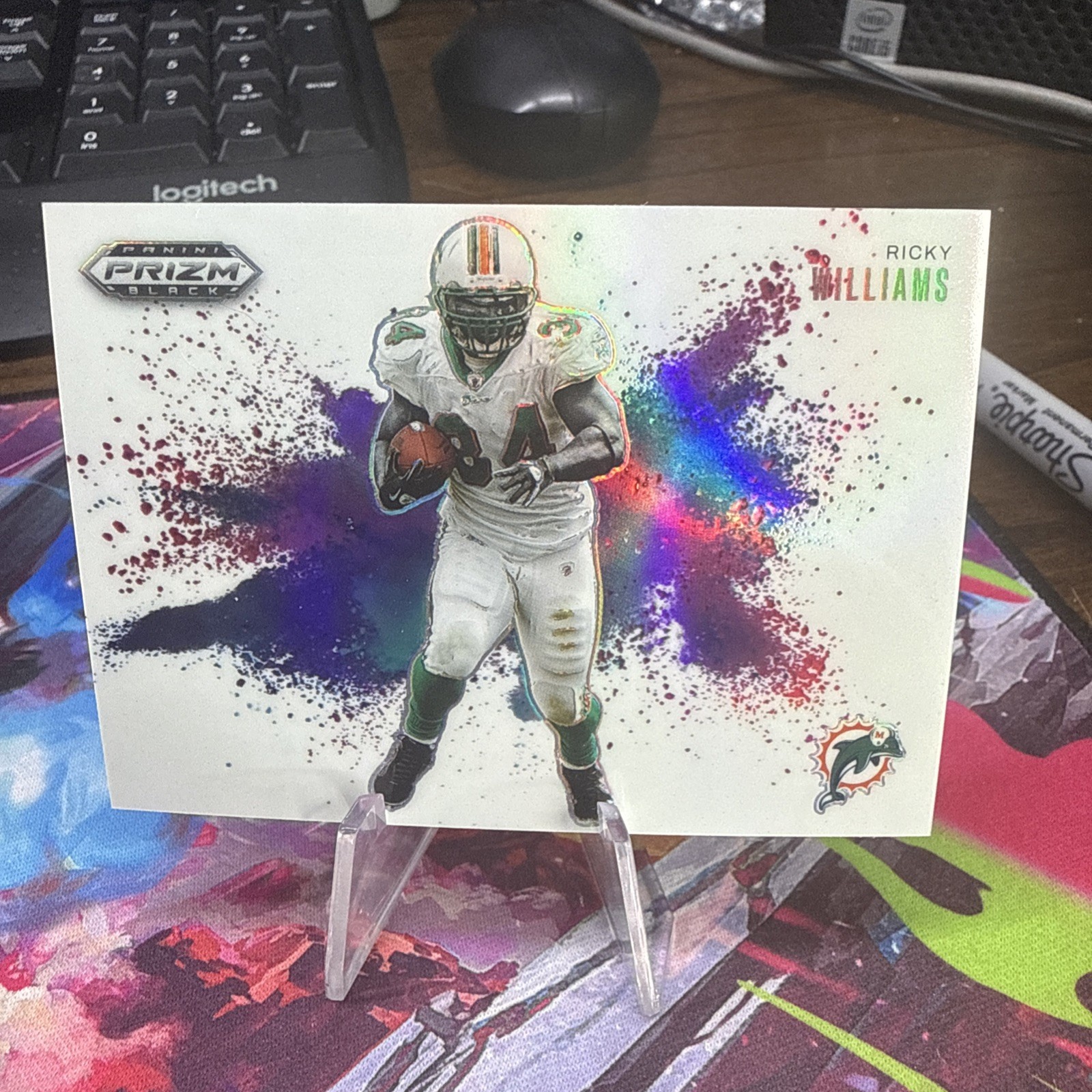 2025 Panini Prizm Black Ricky Williams #33 Color Blast DOLPHINS Case Hit SSP