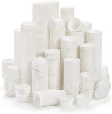 1000 PCS 0.5oz Paper Souffle Portion Cups, Mini Disposable White Sample Cups