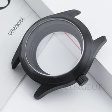 36MM/39MM PVD Black Sapphire Crystal Diver Brushed Watch Case Fit NH34 NH35 NH36