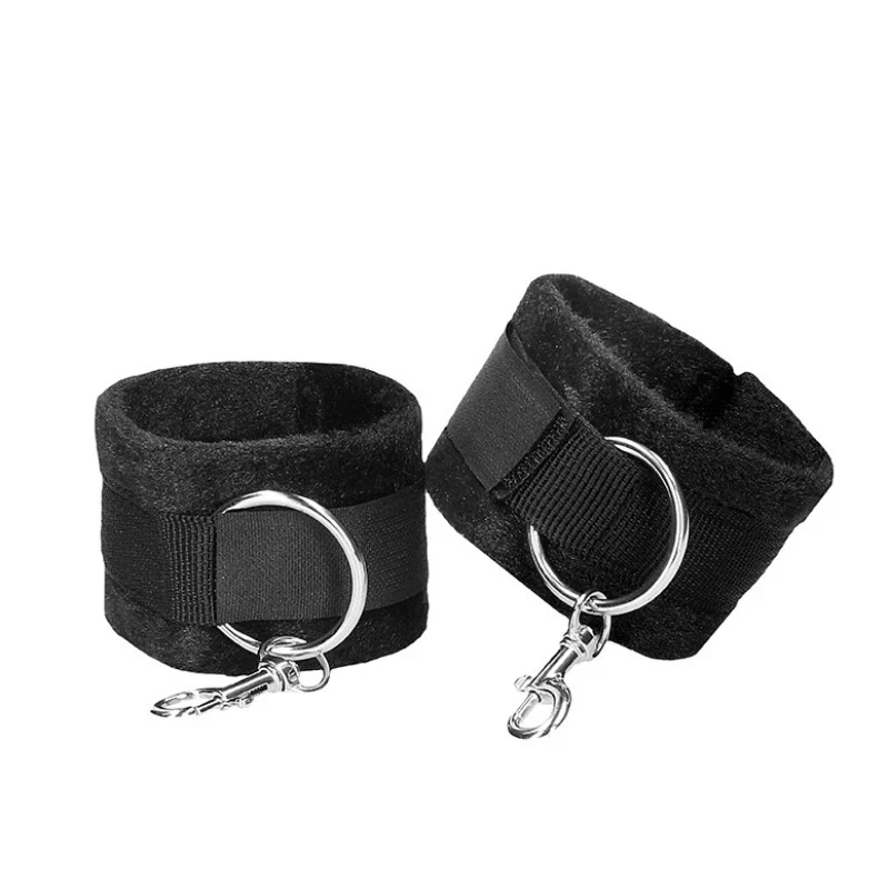 Shots Ouch! Corbata Hogtie blanca y negra con puños de mano y tobillo Foto 4 de 4