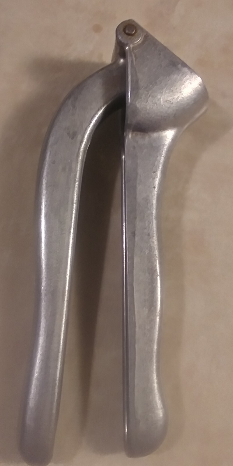 VINTAGE Cast Aluminum Garlic Press Made in Italy 6" long/11" long