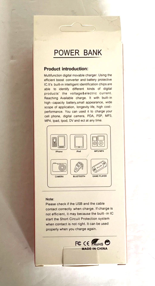 Power Bank External Power Tube for Digital Products iPhone iPod PSP Camera NEW - Image 3 of 3