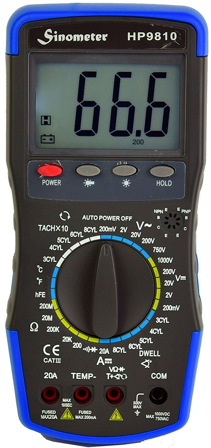 Sinometer HP9810 Automotive Digital Multimeter with Thermometer