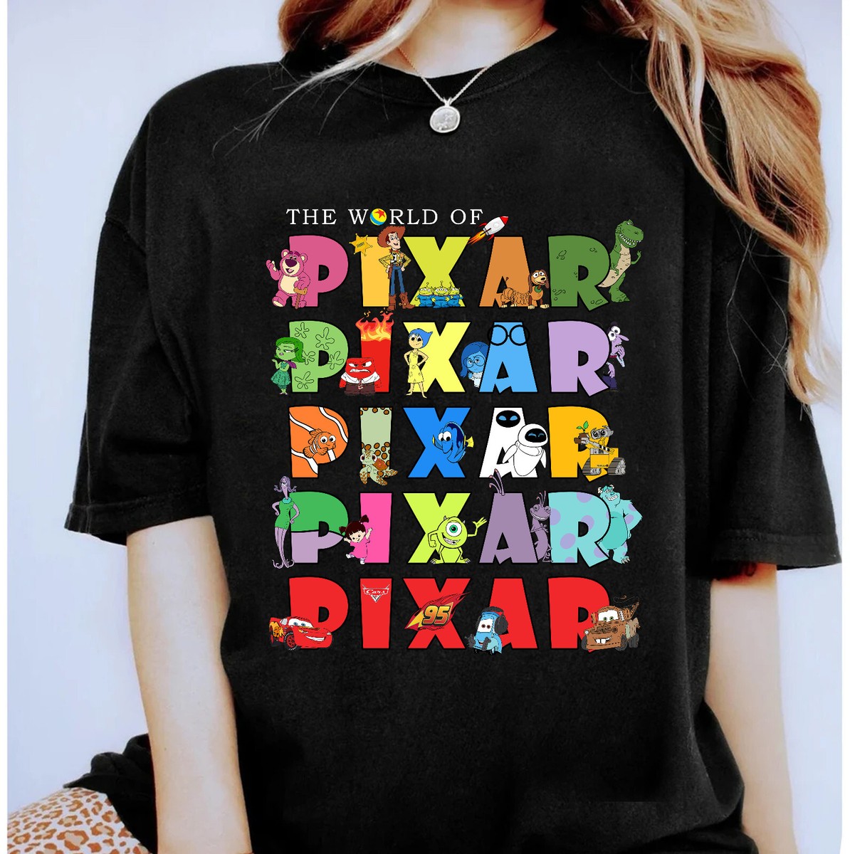PIXAR Tシャツ The World of Pixar T-shirt Disney Pixar Pixar Fest Unisex Adult