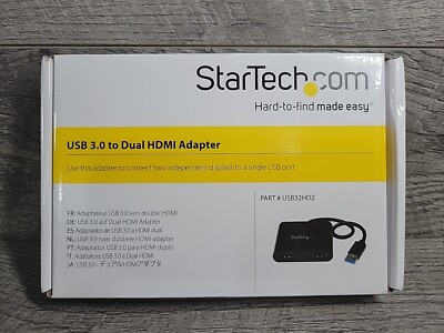 Startech.com USB32HD2 USB 3.0 to Dual HDMI Adapter Black NOB