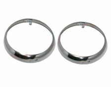 Headlight Retaining Set Bezel Rim Trim 8 For Willys Jeeps Truck Ecs