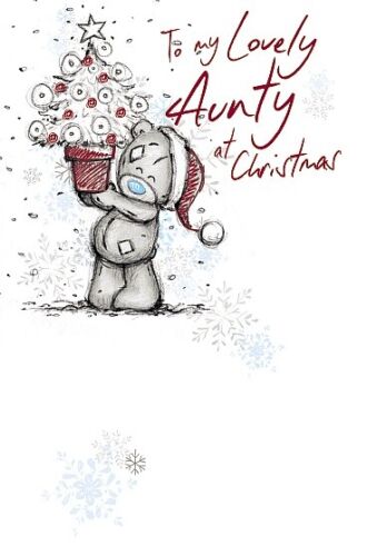 Carte de Noël design arbre de Noël To My Lovely Aunty Tatty Teddy tenant arbre de Noël - Photo 1/3