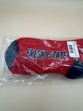 Fresno State Bulldogs NCAA Team Color Red & Blue Adult Socks - Large
