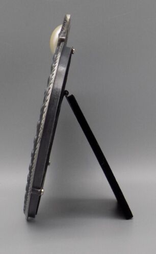 Silvestri Picture Frame Heart Shaped Victorian Style Pewter With Pearl Vtg New - Picture 3 of 9