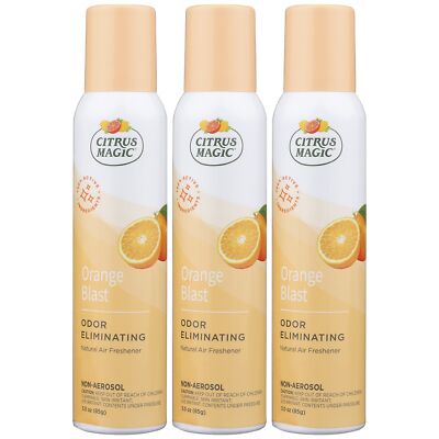 Citrus Magic Natural Air Freshener Spray Pack of 3 Citrus Odor Eliminator
