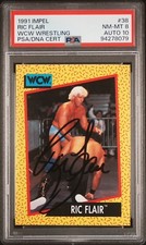 RIC FLAIR PSA 8 AUTO 10 1991 Impel WCW Wrestling POP 2 NONE HIGHER HOF WWF 🔥