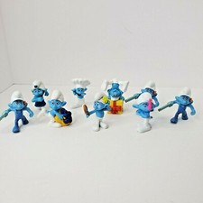 The Smurfs McDonald's Toys PVC Figures 2011 Lot Of9 Smurfette,Worker,Chef