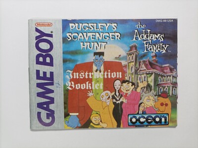 Pugsley's Scavenger Hunt Nintendo GameBoy nur Spielanleitung USA #626