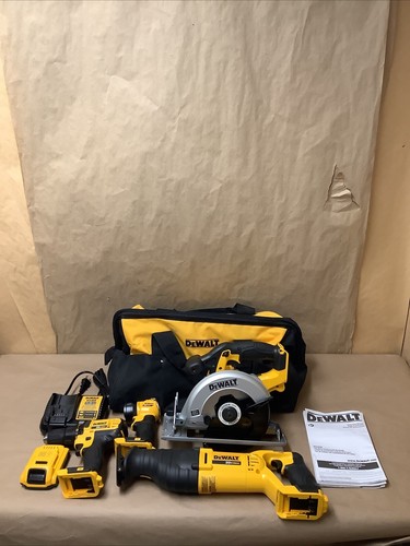 DEWALT DCK421D2 20V Max Cordless Brushed 4 Tool Combo Kit In Carry Case -Yellow - Picture 5 of 24