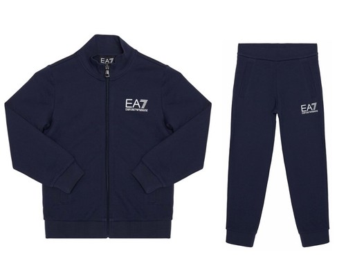 EMPORIO ARMANI JUNIOR 6HBV51 BJ05Z FULL ZIP Ragazzi Tuta da ginnastica Blue  Jogsuit | eBay