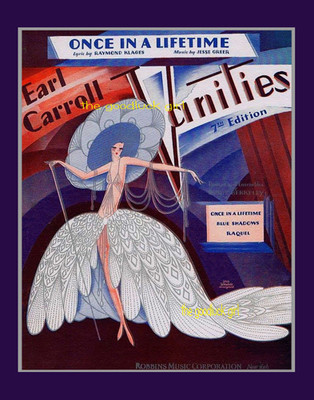 5x7 Earl Carroll Vanities ONCE IN A LIFETIME Vtg 1928 Show Girl Art Deco print