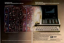 NT Northern Telecom Communicates with voice and Data 2 pg Original VTG Print Ad