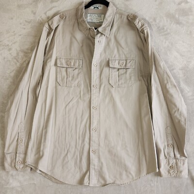 Rewire Clothing Company Mens Size Extra Large Tan Feerless Skull Tattoo Biker
