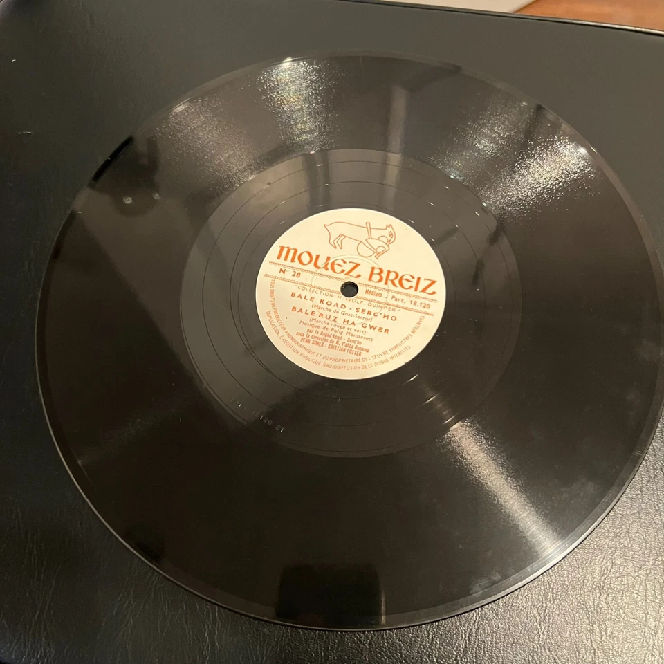 French BRETON BAGPIPES 78 RPM Record 78 RPM Regional Folk Music Binioù Bombarde - Image 3 of 4