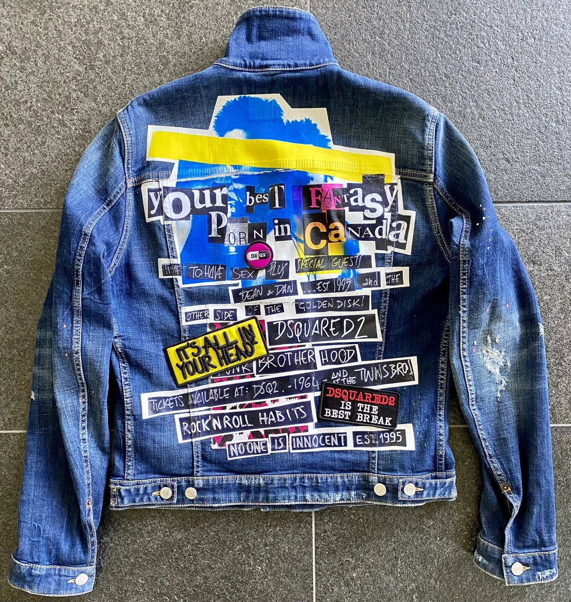 DSQUARED2 S/S 2019 Porn 48 Sex Rnr Punk Jeans Jacket Vest Denim | eBay