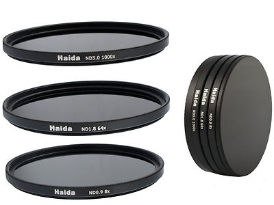 Haida ND Graufilterset ND8x, ND64x, ND1000x -  72mm inkl. Stack Cap