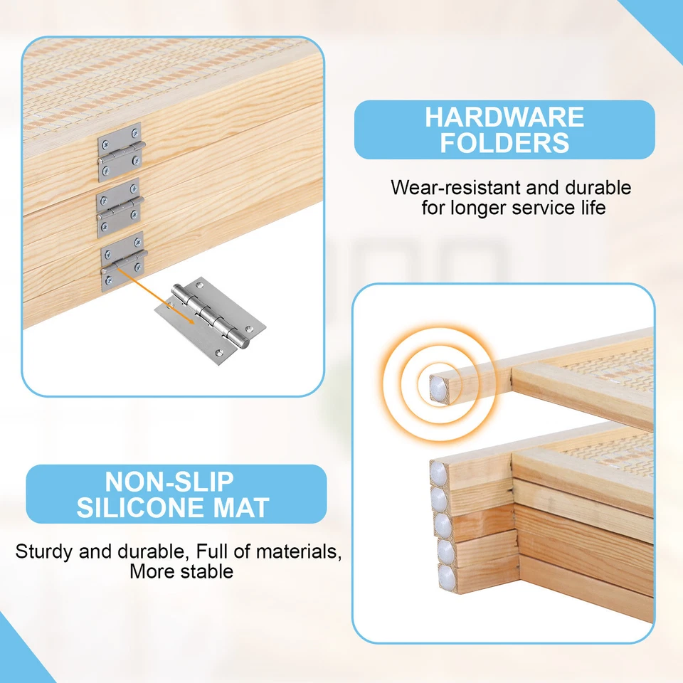 Divisor de habitación de bambú de 6 paneles, divisor de pared de privacidad plegable partición independiente Foto 3 de 4