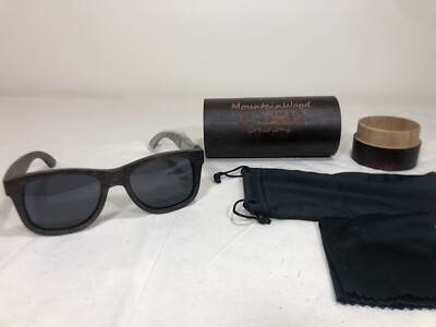 Mountain Wood Creations Bamboo Frame Polarized Sunglasses w/Wood
