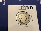 1913 d barber quarter 90% Silver