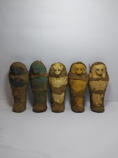 RARE ANCIENT EGYPTIAN ANTIQUE 5 Ushabti Work Servant Minions Crazy Antique