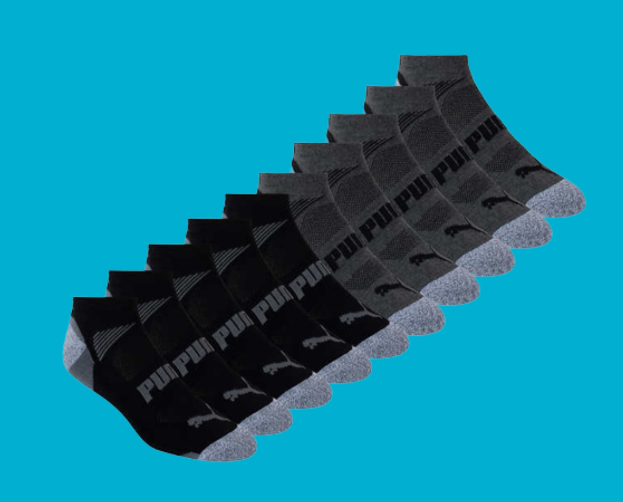 Puma Men's No Show Low Cut Socks, 10 Pair White Or Black Select Size eBay