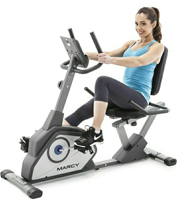 Stationary Recumbent Exercise Bike with 8 Resistance Levels for Weight Loss LCD.