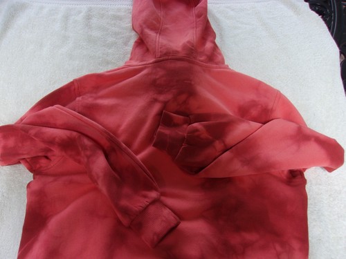 NWT Nike hooded cotton blend pullover, Kids S, L, or XL, tie dye orange, $60 - Picture 6 of 6